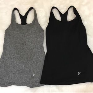 2 Old Navy active razor back tops. Size XS.
